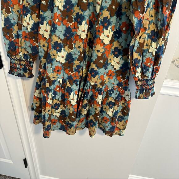 NWT Tuckernuck Olivia James The Label Orange floral Mini Dress XS - Picture 5 of 15